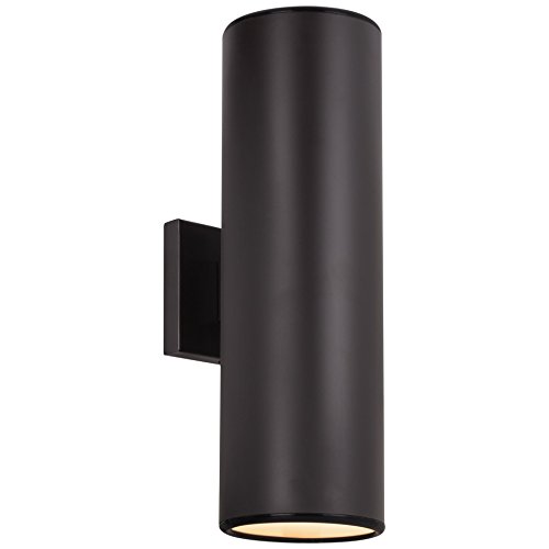 Kira Home Enzo 16" 2-Light Modern Indoor/Outdoor Wall Sconce, Weatherproof