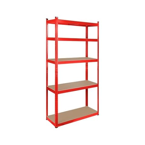 Rebel Electro Regał Metalowy Magazynowy 180x90x40 Czerwony RB-1251R