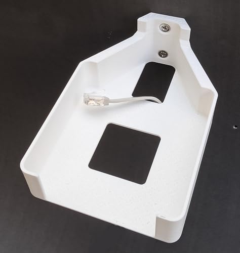 Image of makerV Wall Mount Bracket Holder for DLink M15 Mesh Router, White, Plastic, Screw Mount, Pack of 2