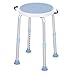 HOMCOM Duschstuhl mit 360° drehbarem Sitz, Rutschfester Badehocker, Badestuhl, Duschhocker, 8-stufig höhenverstellbar, Alu-Legierung, Blau, 35 x 35 x 34,5-52 cm