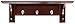 nexxt Bennet Shelf With 3 Hooks, 23.5-Inch, Espresso