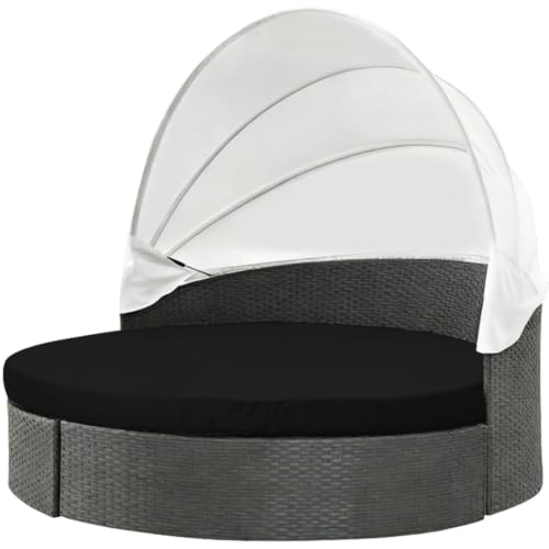 Thankyall Outdoor Daybed Cushion Cover, 66" Waterproof Daybed Cover (Black)