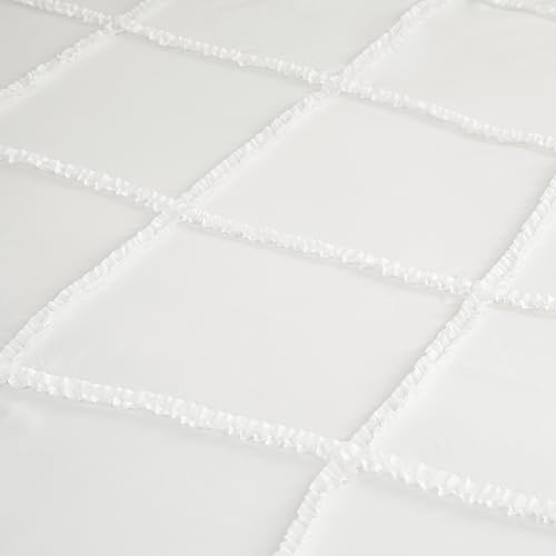 Image of Juicy Couture Diamond Queen Comforter Set - Ruffle 3-Piece Machine Washable Reversible Bedding Comforter Set, White