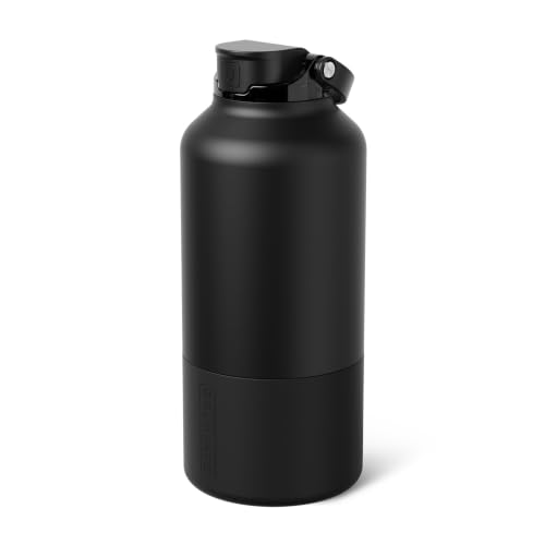 Image of BruMate Rise 65oz Water Bottle With 100% Leakproof Covered Silicone Straw | Insulated Stainless Steel Water Bottle With Removable Straw | Fast Flow | Soft Sip Silicone Spout | BPA-Free (Matte Black)