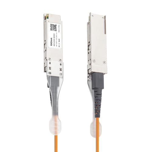 Image of 40G QSFP+ AOC Cable - 40GBASE Ethernet Active Optical Cable, QDR, MMF for Cisco QSFP-H40G-AOC10M, Supermicro CBL-QSFP+AOC-10M and Open Switch, 10-Meter