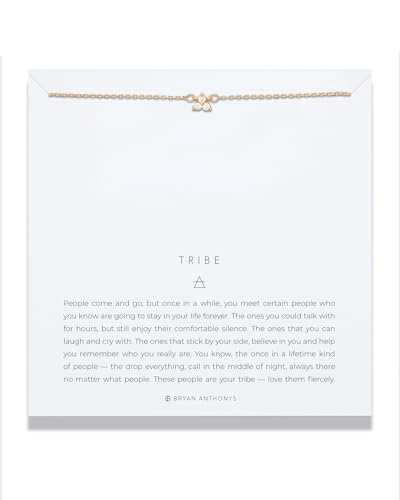 Bryan Anthonys Tribe Dainty Friendship Bracelet for Women - Bracelet with 14k Gold Plated Finish Over Brass, Nickel-Free, Adjustable Length, Meaningful Everyday Jewelry Gift for Her with Sentimental Design