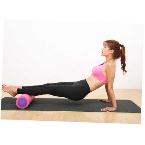 Rodillo de espuma sólida para yoga y fitness OSALADI, balancín masajeador para alivio profundo de tejidos musculares y estiramientos, color azul, 30 x 15 cm, adecuado para yoga, pilates y entrenamiento muscular miniatura 6