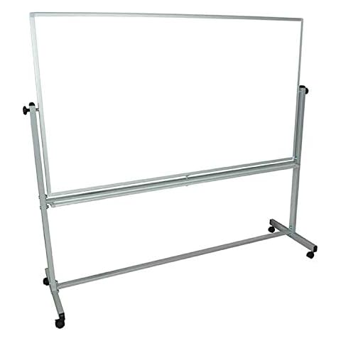 Offex Rolling Double-Sided Reversible 72" W x 40" H Dry Erase Magnetic Whiteboard with Aluminum Frame, Marker Tray - 1 Pack, Perfect for School, Classroom, Conference and Presentation Cover