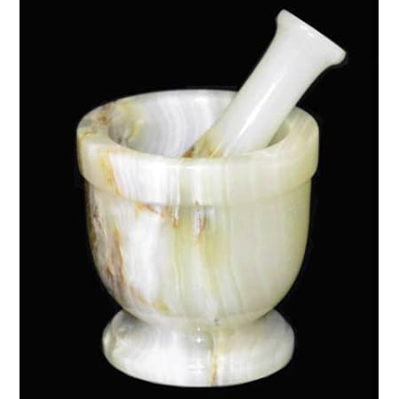 Amazon Com Traditional White Onyx Stone Mortar And Pestle Set 4 Inch Kitchen Dining