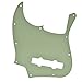 Dopro 5 String Jazz Bass Pick Guard J Bass Scratch Plate for USA/Mexican Fender 5 String Jazz Bass Mint Green 3 Ply