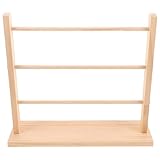 KOMBIUDA Holzbandhalter Regal für Bänder und Schmuck Stabiles Aufbewahrungs Präsentationsregal für Bastelbedarf Floristen Kuchenläden und Heimwerker