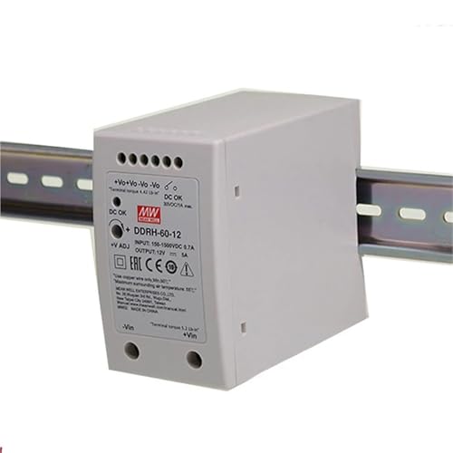 Convertisseur CC-CC DDRH-60-12 à entrée ultra-large pour montage rail DIN 60W