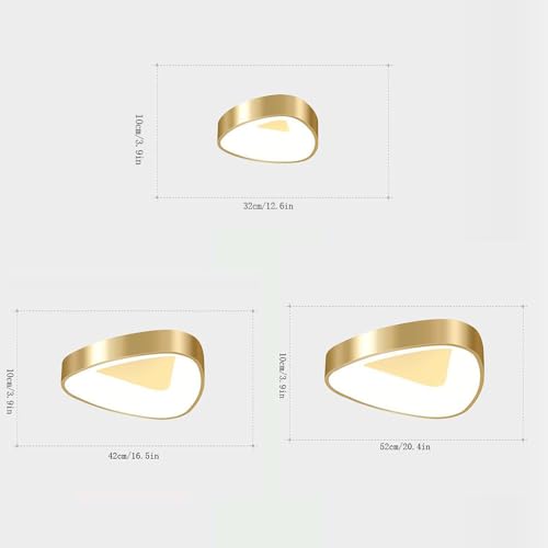 Plafonnier LED triangle moderne avec télécommande luminaire de plafond chic salon - 8