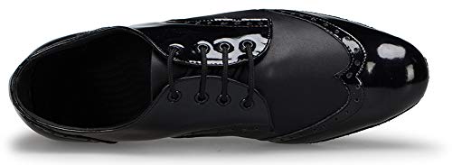 Honeystore Men's Lace-up Dance Shoes Splice PU Leather Modern Tango Jazz Ballroom Latin3