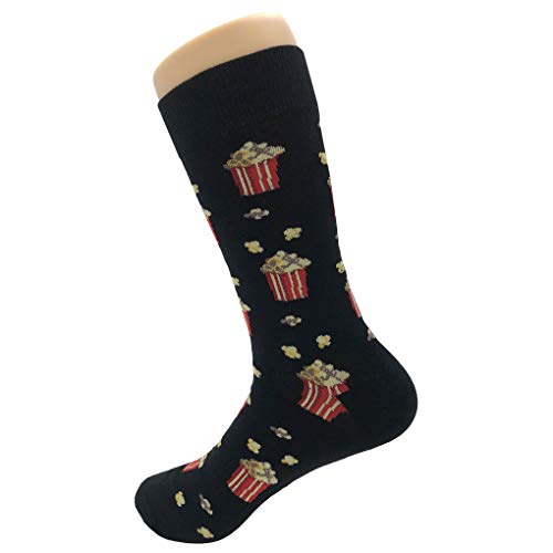 Popcorn Dress Socks Funny Novelty Crazy Fun Design Men Size 8-12 Cotton Casual Crew Colorful Funky Fancy Socks Gift for Men3