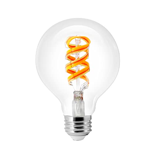Sylvania WiFi LED Smart G25 RGBW Color and Amber Finish Filament Light Bulb, 7W Efficient, for Alexa/Google Assistant, 2000K, No Hub Required, Clear - 1 Pack (75808) by LEDVANCE - Used condition - Image 2