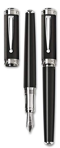 Stylo plume mignon noir SIGNUM FIRMAITALIANO détails en acier rhodié de luxe