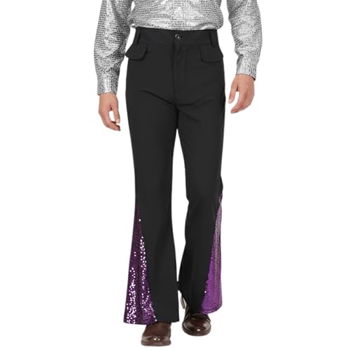 Pantalon extensible à paillettes scintillantes confortable et fluide