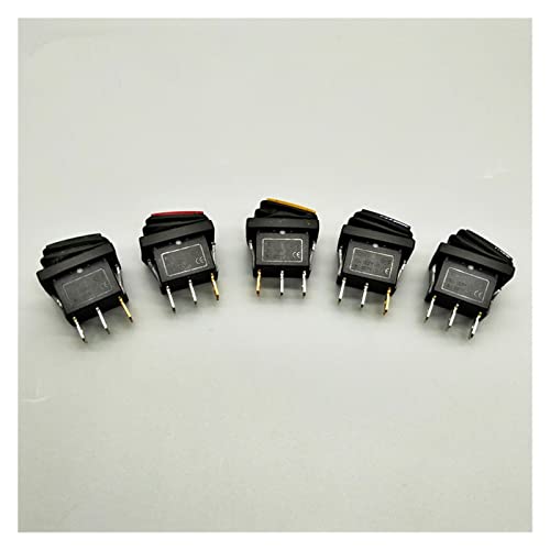 Interrupteur à Bascule 12V Rouge IP67 Étanche à 3 Broches 10A pour Bateau