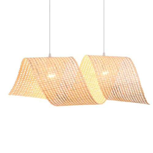 Suspension LED en bambou pour éliminer la lumière agressive du salon