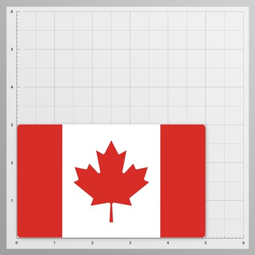 Image of World Country Flag Decal Stickers - Two Pack - for Cars Windows Bumpers Laptops Tablets Tumblers Cups Walls (Canada)