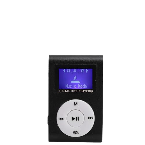 Mp3 with Mini Screen , LCD Screen Back Clip Mp3 , Portable Music Player , 32 GB Sports Mp3 Clip Mp3 Player , LCD Screen MP3 Music Player for Outdoor Activities (Black)