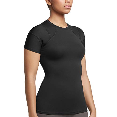 Tommie Copper - Women's Pro-Grade Short Sleeve Shoulder Support Shirt - Black - Large