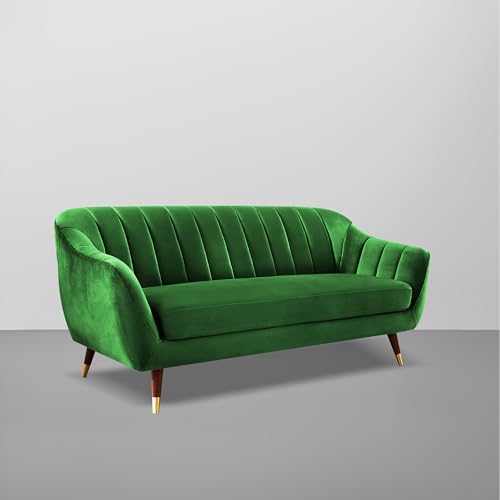 Image of Atticus 3-Seater Premium Fabric Sofa for Living Room, Office & Home (Green) | Comfortable Modern Sofa Couch for Hall & Guest Room | Stylish Durable Furniture with 1-Year Warranty