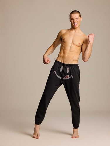JOE BOXER Smiley Face Mens Pajama Pants, Mens Lounge Pants with Pockets, French Terry Jogger Sweatpants for Men2