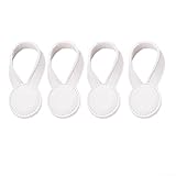Magnetische Handtuch-Clips aus Leder für Zuhause und Kleidungsänderungen, starker Magnet-Halt (weiß), 4 Stück