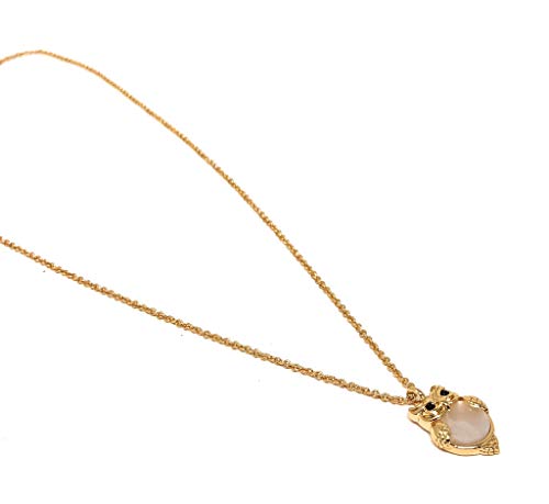 Kate Spade New York Into The Woods Owl Gold Plated Charm Pendant Necklace Cream