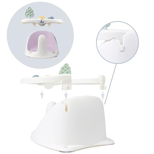 Miniatura 4 de Toral Asiento Bañera Bebe Seguro Y Estable Soporte Bañera Bebe Con Ventosas Antideslizantes, Cómodo Y Resistente Adaptador Bañera Bebe Práctico - Modelo Chapoteos Rosa