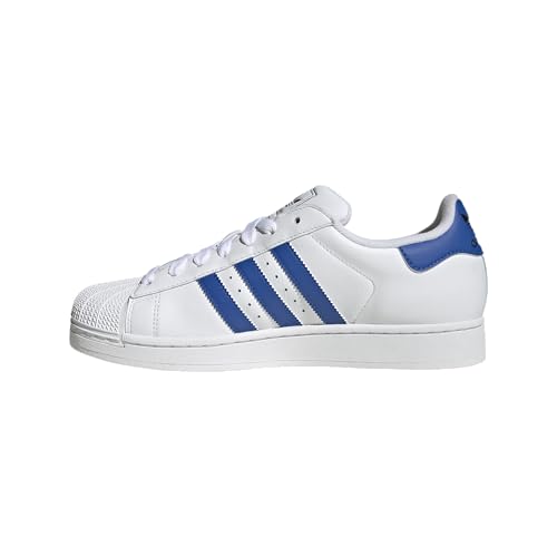adidas FTWWHT/Blue/CBLACK Unisex Superstar II FTWR whiteBlue/Core Black 11 US, Wide Men