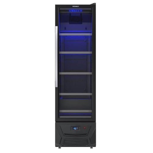 Expositora Cervejeira Venax Blue Light 200 Litros Preto Fosco Expvqcdbl209 127v 32179