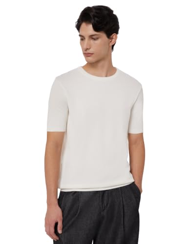 Image of Amazon Brand - Symbol Men's 100% Cotton Textured T-Shirts | Flat Knit |Round Neck | Half Sleeve | Available in Plus Sizes
