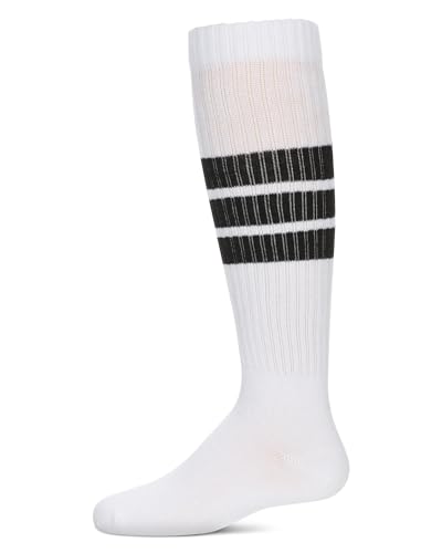 MeMoi Girls' Triple Stripe Knee High Socks3