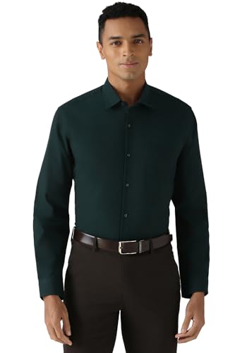 Image of Peter England Men's Cotton Solid Regular Fit Shirt