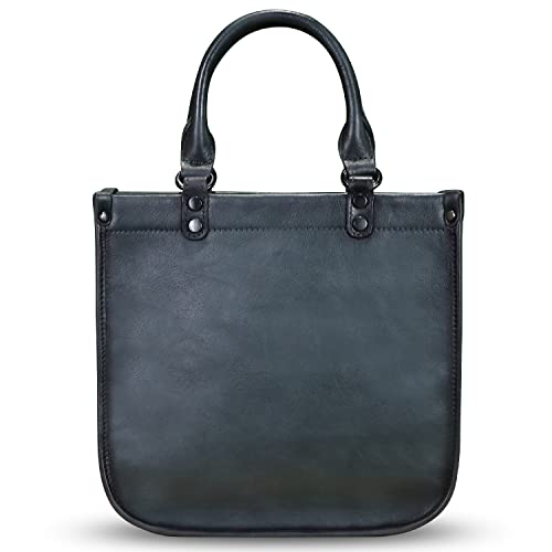 Image of Genuine Leather Handbags for Women Vintage Real Leather Fashion Tote Bag Shoulder Bag Crossbody Bag Satchel Purse