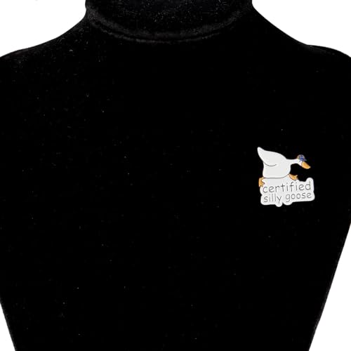 Image of PLITI Goose Gift Goose Lover Gift Goose Owner Gift Goose Game Gift Certified Silly Goose Brooch Pin For Farmer