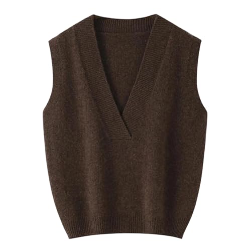 Chaleco de lana merino Kelsiop para mujer sin mangas ideal para oficina en otoño