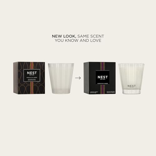 NEST New York Scented Classic Candle, Moroccan Amber - 8.1 oz - Up to 60-Hour Burn Time - Reusable Glass Vessel - Image 3