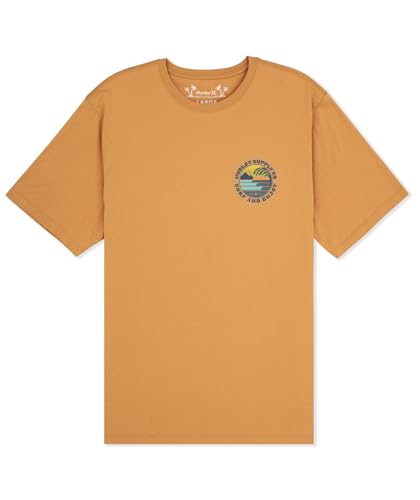 Hurley Men's Lefts Short Sleeve T-Shirt, Citrus Blaze, XL