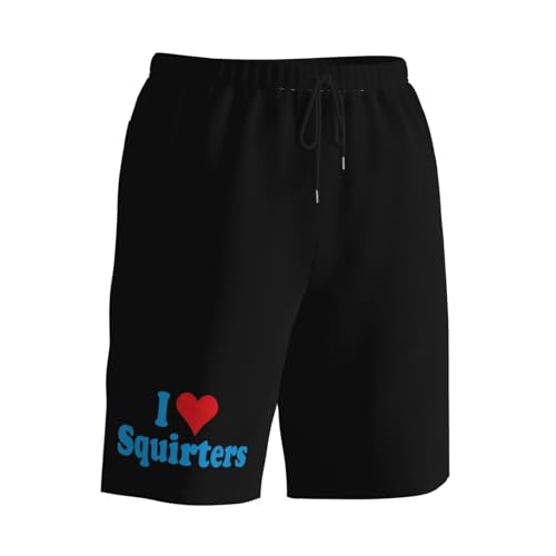 I Love SQUIRTERS Men's Quick-Dry Board Shorts 7" - Swim Trunks Summer Hawaii Beach2