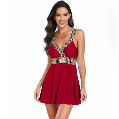 Robe de bain femme maillot de bain conservateur 2 pièces short