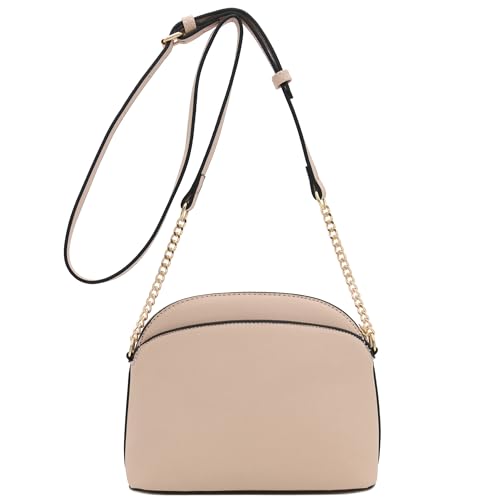 Image of FashionPuzzle Saffiano Small Dome Crossbody bag with Chain Strap