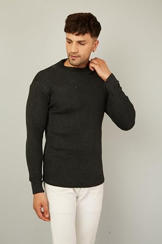 Image of Kvetoo Men High Neck Full Sleeve Winter Woolen Sweater