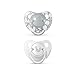 Suavinex Confezione 2 Succhietti con Tettina Anatomica in Lattice, per Bambini 0-6 Mesi, Grigio