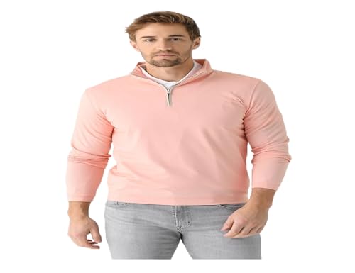 PETER MILLAR Crown Crafted Men's Albatross Cotton-Blend Piqué Quarter-Zip XL