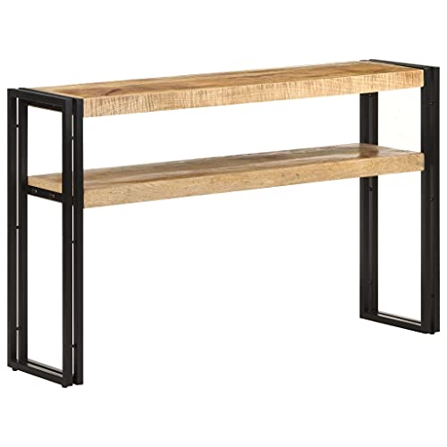 vidaXL Table Console Table de Couloir Table d'Entrée Table sous Miroir Salon Salle de Séjour Maison Intérieur 120x30x75 cm Bois de Manguier Brut