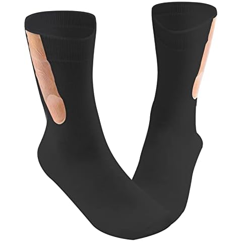xinrongda 2 Pairs Show off Socks Funny Colorful Socks, Fun Pattern Casual Socks Bag Cotton Novelty Show Off Socks Gift (black) Cover